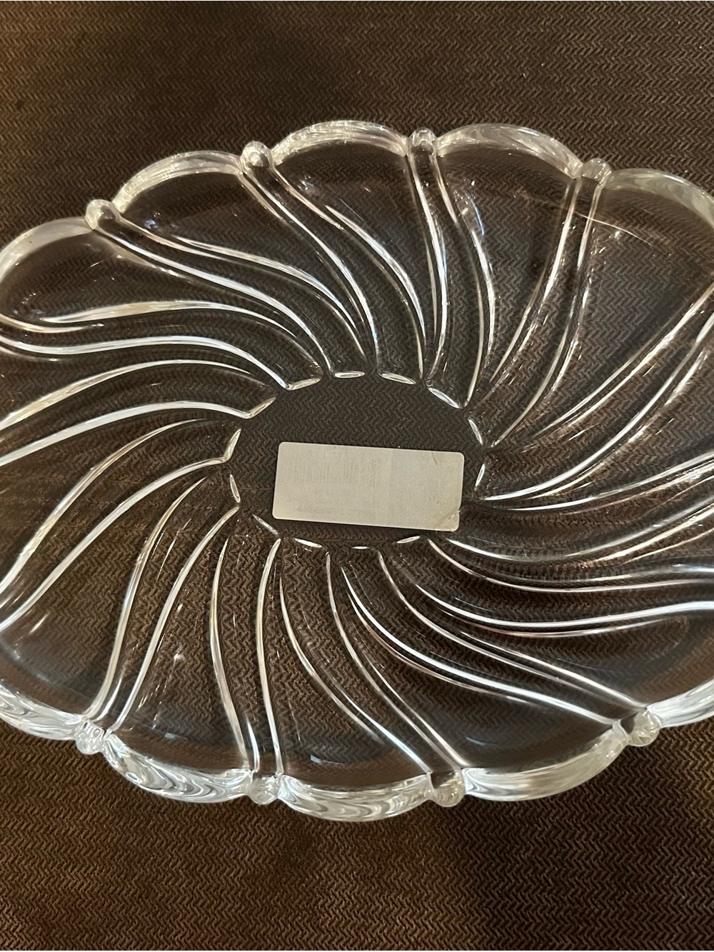 Mikasa Clear Glass Swirl Serving Platter